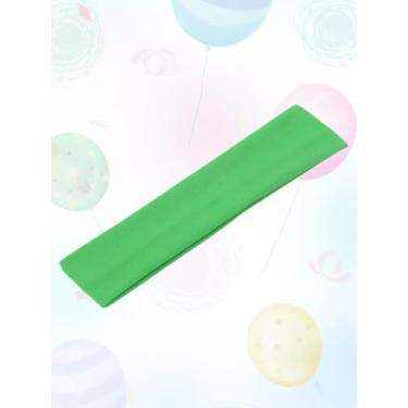 Imagem de Bandanas elásticas antiderrapantes para mulheres faixas de cabelo esportivas sólidas faixas de cabelo de tecido macio para exercício verde