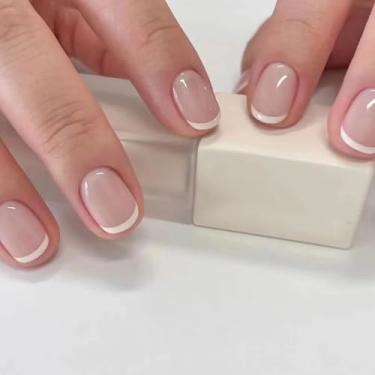 Imagem de Decoração de unhas, unhas postiças, cola de cobertura completa nas unhas, bastão de acrílico nas unhas para decoração de manicure feminina
