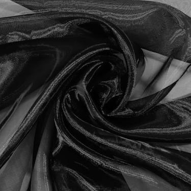 Imagem de Tecido de organza branca 1 jarda tecido transparente macio da The Yard 159 polegadas de largura tecidos de tule rolos tecidos de organza de seda para decorações de festa de casamento cortina de pano