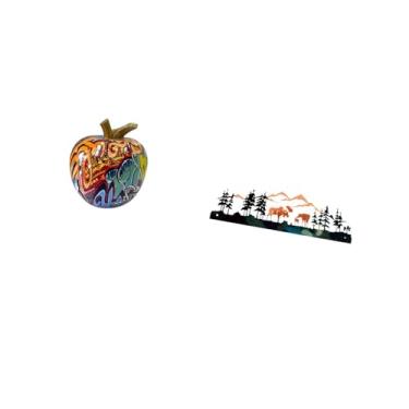 Imagem de Fenteer Estátua de Grafite Nórdica E Escultura de Decoração de Parede de Veado, Arte Colecionável, Ornamento para Mesa, Bar, Casa, Jardim, Cerca, ár