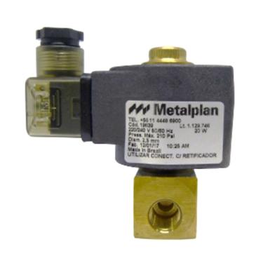 Imagem de Válvula Solenóide Metalplan 1/4 NA 220V 2/2 Vias Rotor Plus 10 15 Hp P/ Retificador