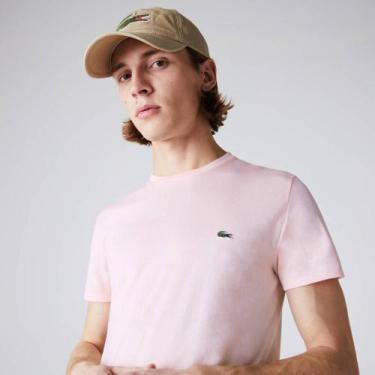Imagem de Camiseta Lacoste de Algodão Pima, Rosa bebe, M