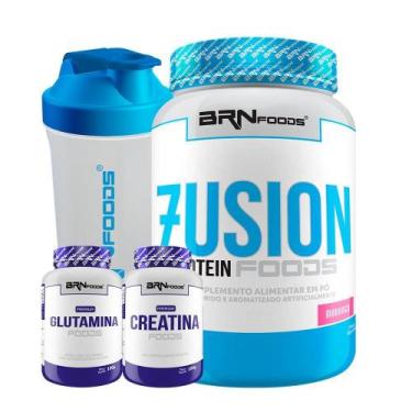 Imagem de Kit Whey Protein Fusion 900G+ Premium Creatina 100G - Brn Foods