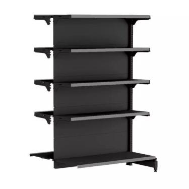 Imagem de Gondola Centro 170 FIT Continuação Preto 10 Bandeja Pe Cinza - AMAPÁ