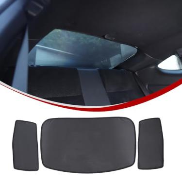 Imagem de Persiana de janela de carro compatível com Toyota Supra GR A90 A91 MK5 2019-2024, persianas de malha de janela traseira para blocos de carro calor e raios UV proteção contra brilho acessórios de