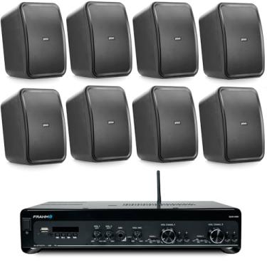 Imagem de Kit Som Ambiente 300W com 8 Caixas Acústicas 6 Polegadas Optical G5