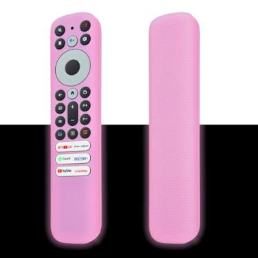 Imagem de RETROSUN Capa para controle remoto TCL RC902V/RC813/RC923 Voice Remote, capa de silicone compatível com TCL Google - TV Q6 Q7 QM8 S4 S3 Series Remote Control, rosa brilhante