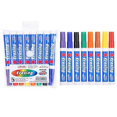 Imagem de KIMISS 2 Conjuntos de 8 Canetas Coloridas Apagáveis ​​para Quadro Branco – Marcadores de Ponta de Fibra para Escola, Casa, Escritório – à Base de água, Fáceis de Escrever e Apagar, Uso Em Várias