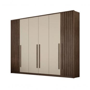Imagem de Guarda Roupas 6 Portas Anapolis Ripado S/pes Valverde Canion/off White