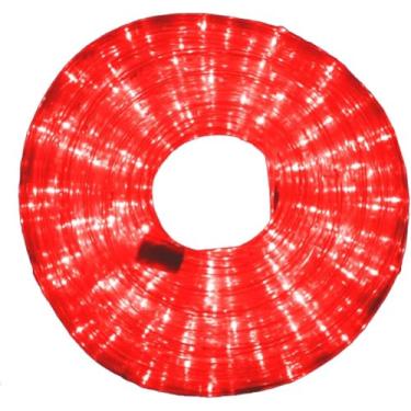 Imagem de Mangueira Iluminada LED 180 Leds 110V 10 Metros – Pisca Decorativo Flexível para Natal, Fachada, Jardim, Festa e Ambientes Externos – Alta Luminosidade e Economia de Energia (Vermelho)