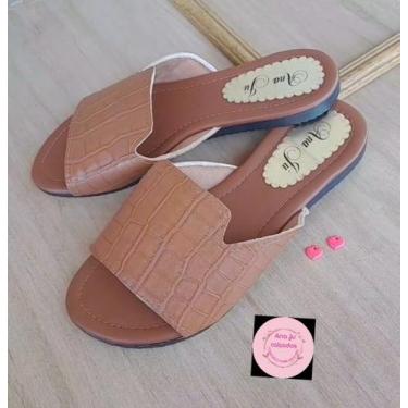 Imagem de Rasteira  Sandalia  Chinelo Sandalia - Ana Ju, Marrom nude, 42