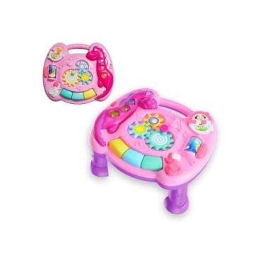 Imagem de Mesa de Atividades Musical Infantil, Plástico, 27x25x23cm, com Sons e Luzes, para Crianças +18 Meses, 3 Pilhas AA