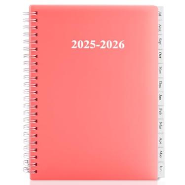 Imagem de Agenda 2025-2026, calendário semanal e mensal do ano acadêmico, julho de 2025 a junho de 2026, caderno espiral A5 (16 cm x 21,6 cm) perfeito para professores, estudantes, escritório, material escolar