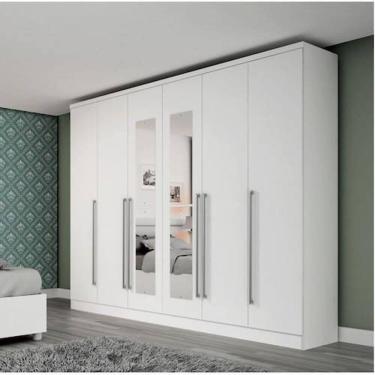Imagem de Guarda Roupa Casal com Espelho 6 Portas Sevilla Tcil Móveis Neve