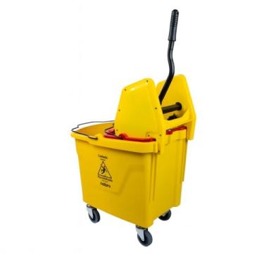 Imagem de Carro Balde Nobre 35L com Balde Removível 15,2L – Alavanca Ergonômica, Alças Metálicas, 4 Rodas Giratórias e Sistema Quebra-Ondas