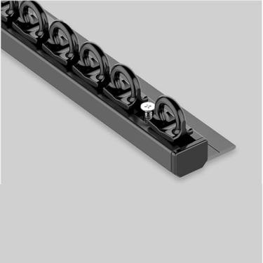 Imagem de Trilho único de liga de alumínio ultrafino, trilho de teto para cortinas, 1 m, 2 m, 4 m, 5 m, 6 m, varões de cortina divisores de sala para forma L/U (cor: preto, tamanho: 280 cm/9,2 pés (2 * 140 cm))