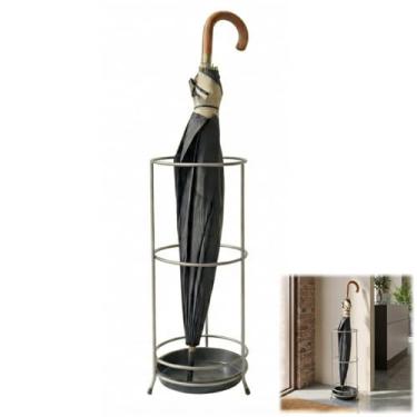 Imagem de Suporte Porta Guarda Chuva Para Empresa Escritório Aramado Niquel