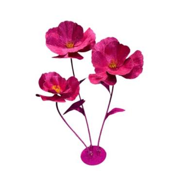 Imagem de Sclmgo Arranjo de Flores Artificiais para Casamentos, com 1,6 M de Altura E Suporte, Ideal para Decoração. Flores Artificiais Grandes para Cerimônias, Rosa Vermelha