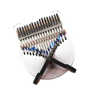 Imagem de Piano de polegar portátil de acrílico transparente, 17 tons, Kalimba, instrumento musical com acessórios