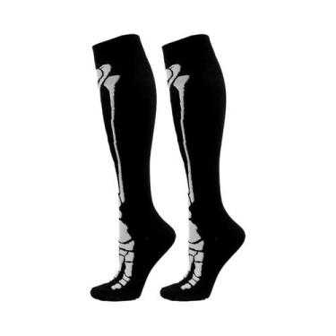 Imagem de Meias De Compressão Unissex Para Exercícios Atléticos Ciclismo Corrida