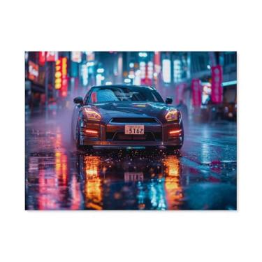 Imagem de HouLaiZhe R32 Night Neon Classic Posters Canvas Wall Aesthetic Room Decor Wall Painting Prints Gallery Room Wall Decor para quarto, sala de estar, escritório, 60 x 80 cm