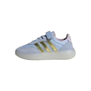 Imagem de adidas Tênis infantil unissex Barreda Decode Anna El C, Azul/dourado metálico/lavanda gelada, 12 Little Kid