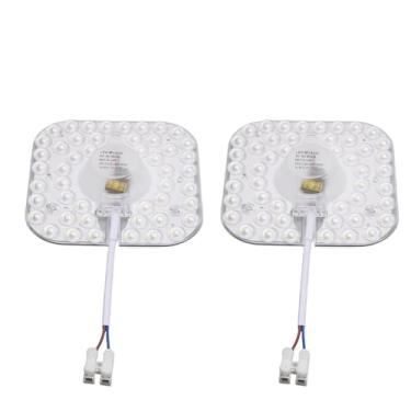 Imagem de aqxreight 2pcs 24W LED Placas de Módulo de Substituição de Luz de Teto, Painéis Magnéticos de Retrofit Com Luz Uniforme para Quarto Sala de Estar Cozinha (Quadrada)