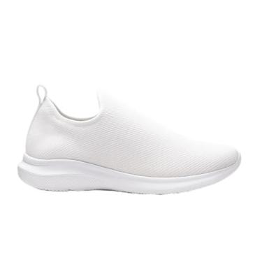 Imagem de Tênis Meia Feminino Confort Slip On Macio Leve Fácil Calço (Branco, BR, Adulto, Numérico, 35)