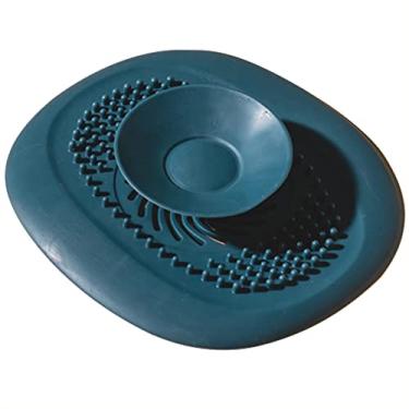 Imagem de Cobertura de ralo silicone 2 em 1 multifuncional plug para com capturador cabelo strainer protetor cozinha banheiro pia banheira