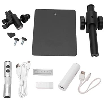 Imagem de Microscópio digital 12MP Professional Electron USB Micro Lupa de visualização com W002 Wifi Box para máquinas-ferramentas CNC Estações de trabalho Liga de alumínio Material ABS