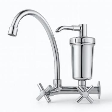 Imagem de Torneira com Filtro ABS para Cozinha 1/4 Volta Parede ou Bancada - Tim