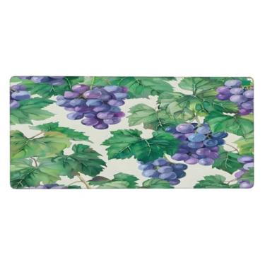 Imagem de Tapete de mouse retrô de frutas grandes à prova d'água para computador estendido tapete protetor de mesa antiderrapante base de borracha para escritório, computador, teclado, laptop e mesa de casa