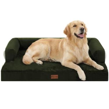 Imagem de Casa Paw Camas ortopédicas XXL para cães, à prova d'água, espuma para ovos, cama grande para animais de estimação para cães de todas as raças, 133 x 106 cm, sofá-cama lavável extra grande com capa