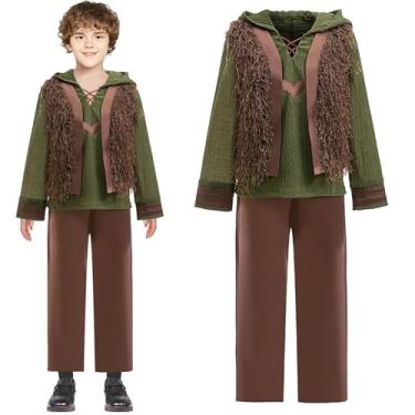 Imagem de Shaopaushow Kids Viking Warrior Costume Dragon Trainer Hiccup/Astrid Outfit Boys Girls Halloween Cosplay Party Dress Up (Hiccup, 6-7 Years)