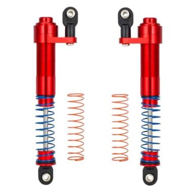 Imagem de 1/10 RC Aluminum Alloy Shocks Absorber – Adjustable 80-100mm Oil Damper for Crawler Car Axial SCX10 II 90046 Capra / TRX4 / Tamiya LCG / VS4-10 / D90 / Cheater Rigs (red)