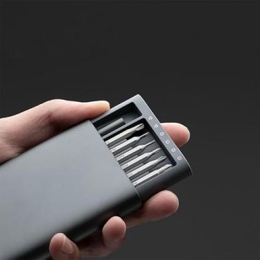 Imagem de Conjunto de chaves de fenda de precisão 25 em 1, design compacto portátil, ferramenta de reparo multifuncional para celular, laptop, eletrônicos, preto