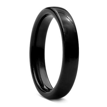 Imagem de Truly Alpha Anéis de cerâmica - 3 mm, anéis de cerâmica clássicos para mulheres | Alianças de casamento simples para ela | Anéis de cerâmica fina | Anéis de casamento de cerâmica polida | Alianças de casamento femininas empilháveis, 6, Cerâmica, Sem pedra preciosa