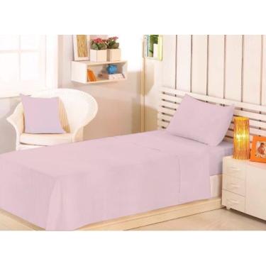 Imagem de Jogo 3 peças cama solteiro lençol veste cama box hotel pousada quarto 