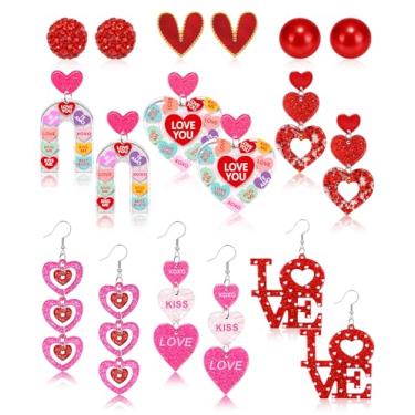 Imagem de Brincos femininos de Páscoa de São Patrício dos Namorados, OneSize, Acrílico, Sem pedra preciosa