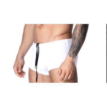 Imagem de Sunga Boxer Lisa Adulto Para Praia e Piscina com Cordão Para Ajuste - 