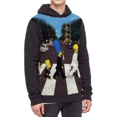 Imagem de Moletom Com Capuz The Simpsons Família Simpson Ref:434, Preto, GG