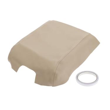Imagem de REPAIROCK Capa de apoio de braço da tampa do console para Ford F-150 2015-2020 Tahoe protetor de braço protetor de braço de couro de microfibra bege