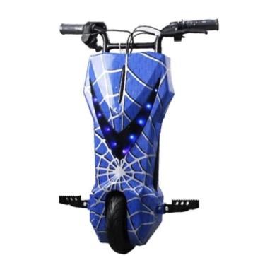 Imagem de Triciclo Moto banco tipo couro Eletrico Led Rodas 8" Bivolt 20km/h Drift 3 Velocidades 350w