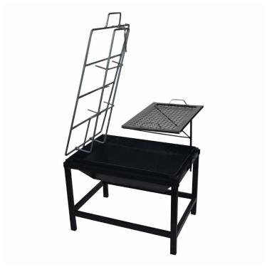 Imagem de Churrasqueira Lareira Fogo De Chão De Aço Carbono E Grelha