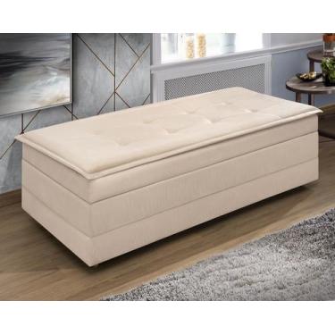 Imagem de puff recamier que vira cama casal estofado para quarto - Mini Me Artig