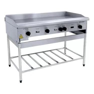 Imagem de Chapa A Gás Linha Americana Com Pé Chapa 18mm Cgp120 Venâncio