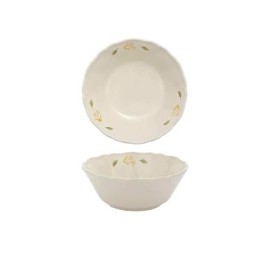 Imagem de tigela de cerâmica grandiflorum para inauguração de casa simples personalidade lazer - tigela de sopa de 19 cm