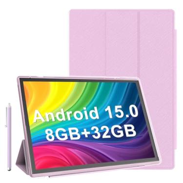Imagem de Tablet de 10 polegadas Android 14 tablets com capa Stylus 6 GB de RAM + 32 GB de ROM, suporta expansão de 1024 GB, bateria de 6000 mAh, tablet Android de 10 polegadas, câmera dupla de 2 MP + 8 MP