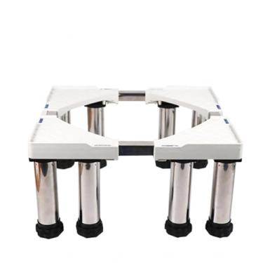 Imagem de Pedestal de lavanderia 28 de largura universal 30 pés fortes suporte de geladeira lavadora e secadora pedestal carrinho móvel com rodas para aparelho com altura ajustável, branco 25 cm