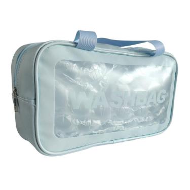 Imagem de Necessaire De Pvc Grande Alça Organizador Malas Viagem Zíper